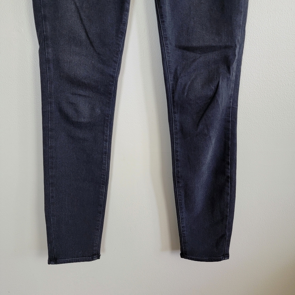 Paige 27 Hoxton Ultra Skinny Faded Black Fog Mid Rise Stretch Jegging Jeans - Picture 6 of 16